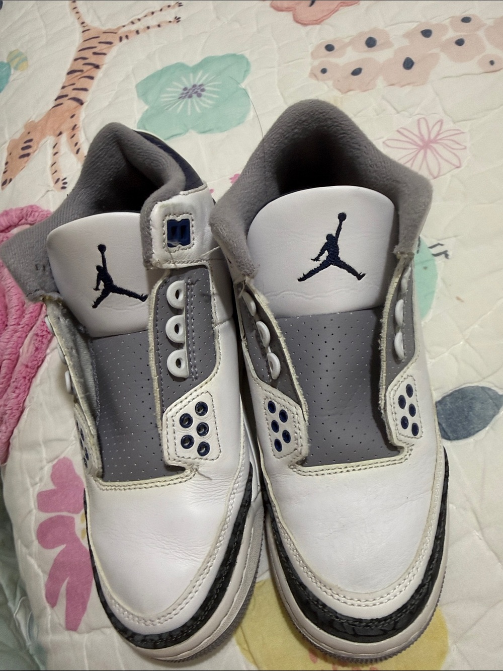 Jordan Kids White and Gray Jumpman Sneakers